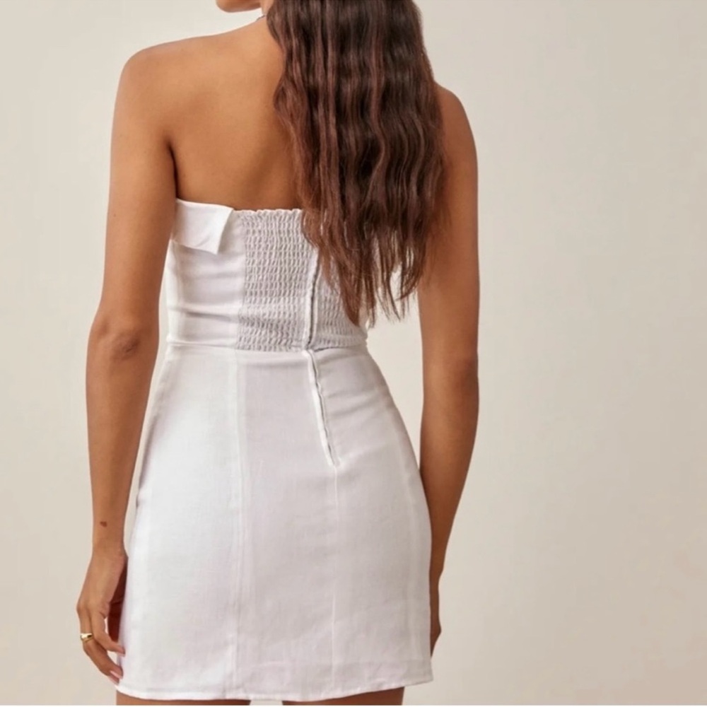 Reformation Madilyn Strapless Linen Dress - Picture 2 of 7